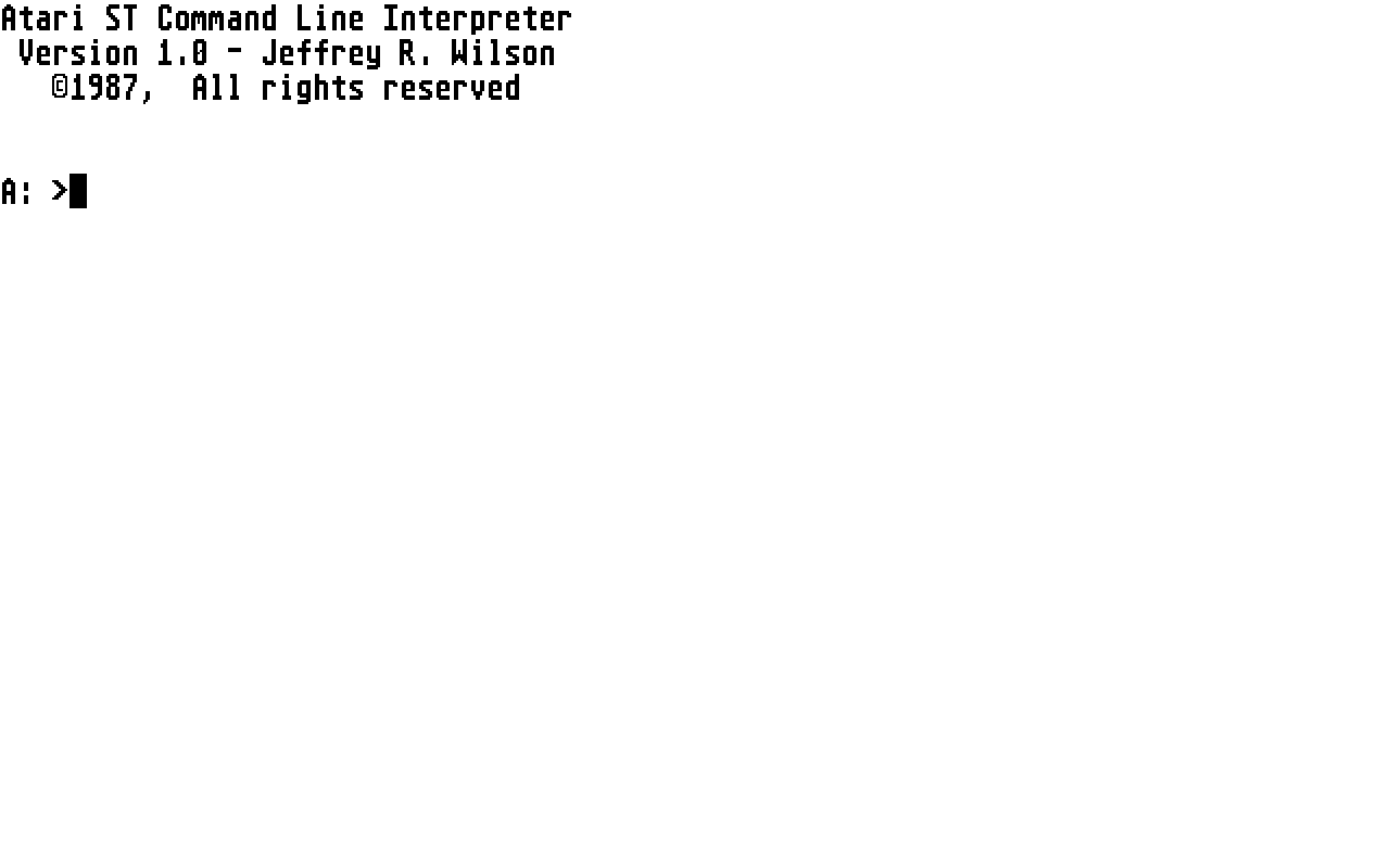 Command Line Interpreter atari screenshot